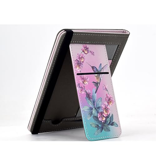 KEROM Universal 6 inch eReader Case, Universal eReader Case 6 inch, PU Leather Stand Cover with Hand Strap for All 6'' Kindle/Kindle Paperwhite/Kobo/Tolino/Nook/Sony/InkBook E-Book Reader, Hummingbird - Thumbnail 5