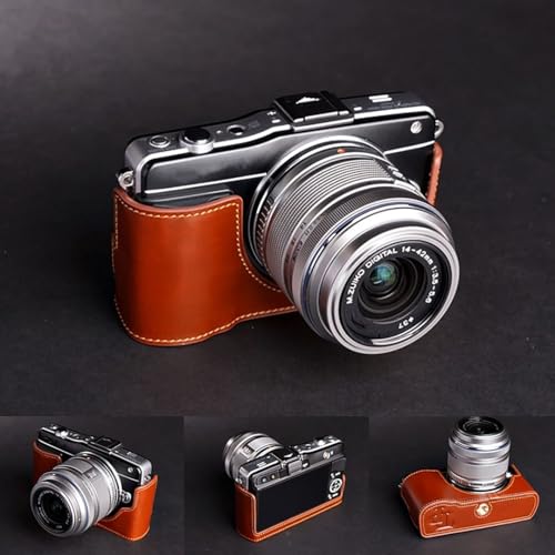 Demi camera case Olympus Epm2 cuir véritable pour éviter rayures