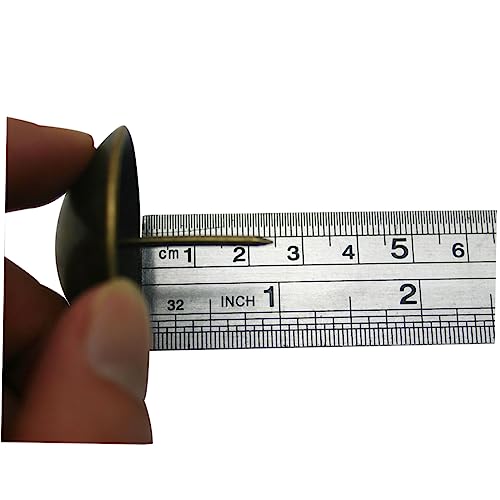 Clavos grandes de cabeza redonda de latón y hierro, 20 piezas miniatura 3