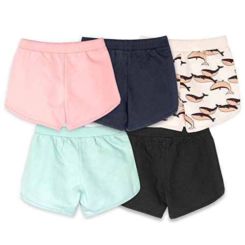 Image of Real Basics Premium Multicolour Cotton Shorts for Girls (Pack of 5)