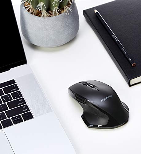 Amazon Basics Full-Size Ergonomic Wireless Mouse with Fast Scrolling