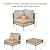 Grand patio 4-Piece Wicker Patio Furniture Set, Boho Outdoor Sectional Sofa with Water Resistant Thick Cushions (Coffee Table Not Included), Beige