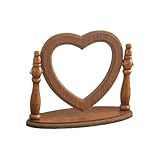 Questo elegante specchio in legno con supporto presenta una cornice in legno naturale di alta qualità e offre un look elegante e moderno per la tua camera da letto, il lavabo o il bagno