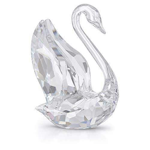 Swarovski Signum Swan Ornament, Clear Crystal Swan Figurine, from the Iconic Swan Collection, White