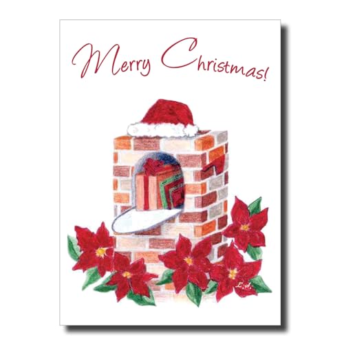 Mail Carrier Christmas Thank You Postcards 25 Pack Brick Mailbox - Kards by Kaylee