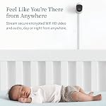 Owlet Cam - Video Baby Monitor with Camera and Audio - Stream 1080p HD Video with Night Vision, 4X Zoom, Wide Angle View, and Sound, Motion and Cry Notifications - Gen 2 White