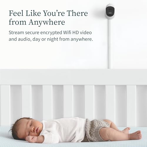 owlet cam smart video baby monitor with video camera and audio - secure wifi 1080p night vision customize cry sound and motion alerts 2-way audio mounting kit