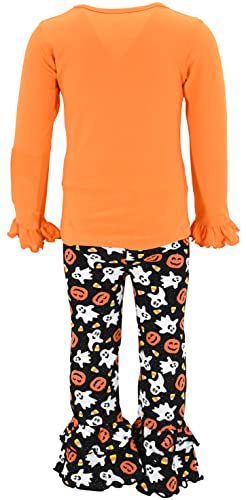 Image of Unique Baby 2 Piece Girls Double Ruffle Leggings and Long Sleeve Shirt Clothes Set Kid and Toddler Girl Outfit