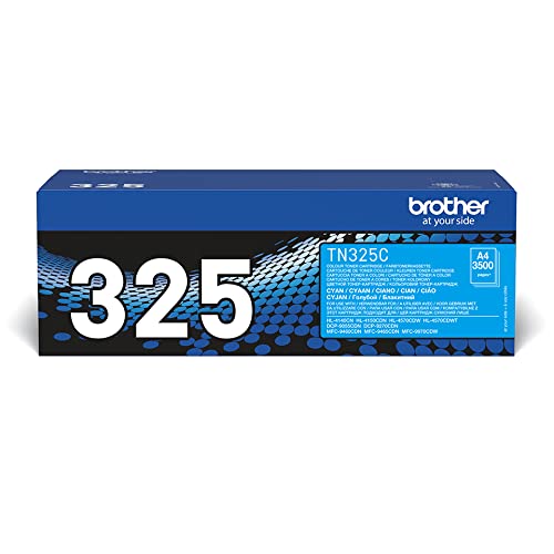 Brother Original Jumbo-Tonerkassette TN-325C cyan (für Brother HL-4140CN, HL-4570CDW, HL-4150CDN, HL-4570CDWT, DCP-9055CDN, DCP-9270CDN, MFC-9460CDN, MFC-9970CDW, MFC-9465CDN)