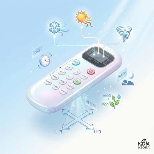 Image of K2 Remotes Compatible for Impex Split Inverter AC Remote Works for 1 1.5 2 Ton Impex AC | Impex AC Remote Model No. 239 | Works When Your Old Remote Exactly Same