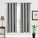 Blackout 2 Panels Curtains Thermal Insulated Grommets Drapes for Bedroom 52 by 63 Inch Space Grey