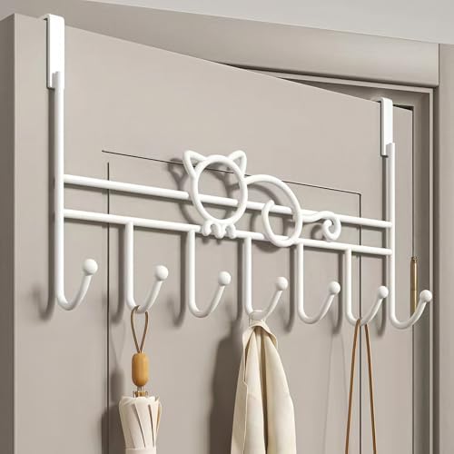 WBDXWB Over The Door Hook Over Door Hanger for Coat Towel Bag Robe (1 Pack White)