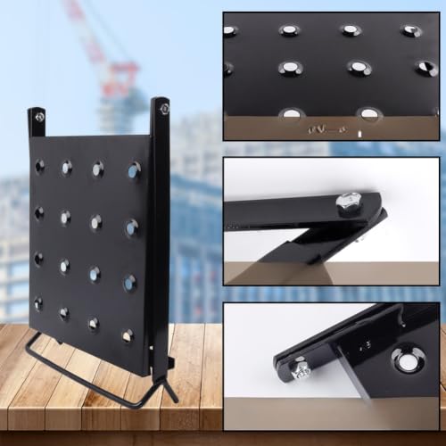 Estante de escalera de aluminio portátil negro de 34,5 x 26,8 x 39 cm para cocina y baño 5