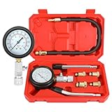 Uprimu 8pcs Petrol Engine Cylinder Compression Tester Kit, Small Engine Compression Tester Automotive Tool Gauge 0-300PSI Automotive Tool Gauge