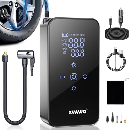 XVAWO Compresor Aire Portatil 150PSI: Inflador Ruedas Coche con B...