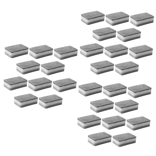 BESTYASH 3 Series Estropajo Esponjas De Cocina Depuración Absorbente Deber Fregadora De Platos Beto Doble Toallita De Limpieza De Esponja Almohadillas para Limpiar Ollas Gris 10 Piezas X 3