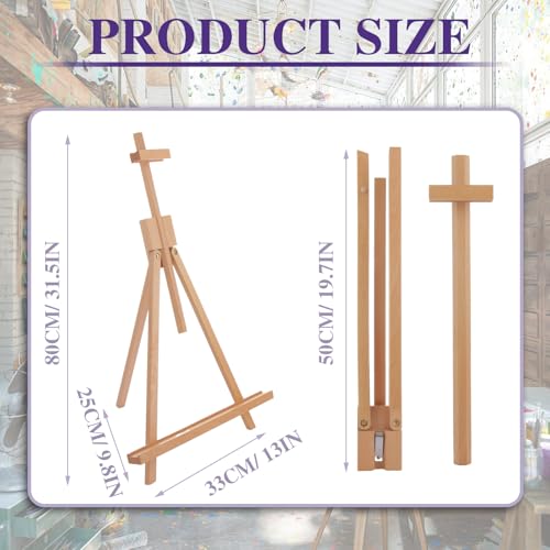 Chevalet en bois réglable de 80 cm idéal pour exposition de toiles