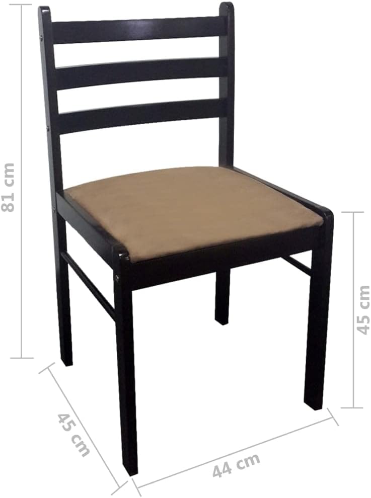 Dining Chairs 4 pcs,Patio Chairs,Porch Chairs,Outdoor Chairs,Lounge Chairs,Library Chairs,Hospitality Chair,for Room,Living Waiting,Farmhouse,Coffee Shop,Outdoor,Brown Solid Rubber Wood and Velvet