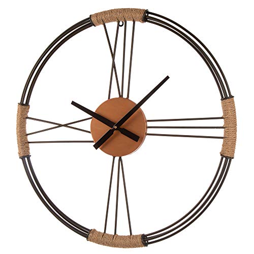 Greatest Product Glitzhome 26.8" D Oversized Metal Round Wall Clock Farmhouse Home Decor Vintage Wall Clock Battery Operated Wall Decorative for Home Office School