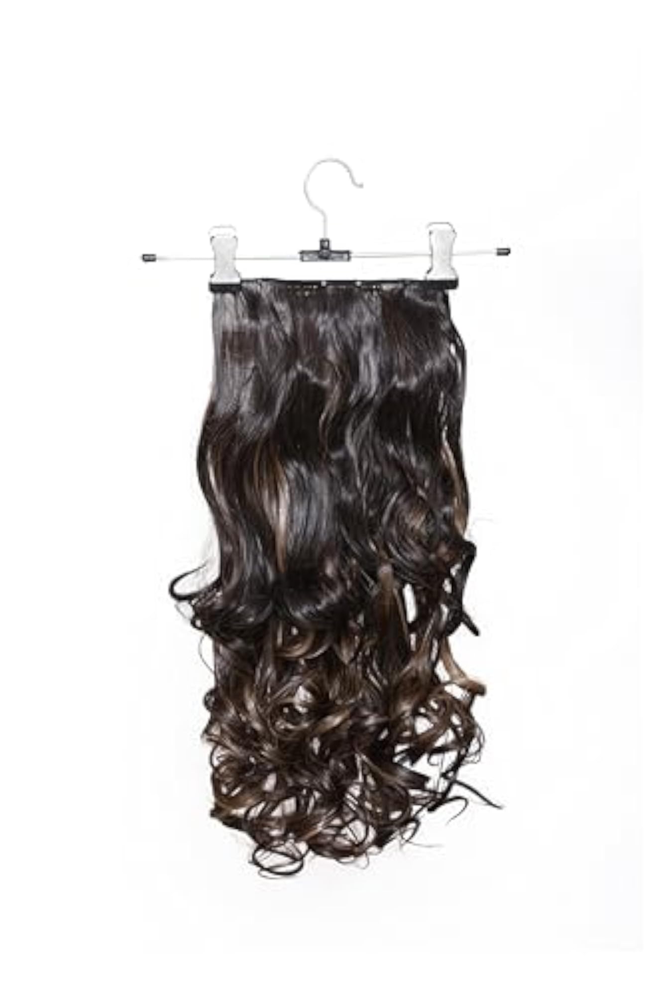 22-Inch Synthetic Hair Extensions for Women, Curly Wavy Hair Piece