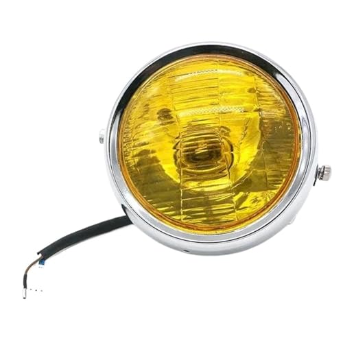 Phares avant moto ronds rétro optique jaune pièce éclairage vintage moto CG125 GN125