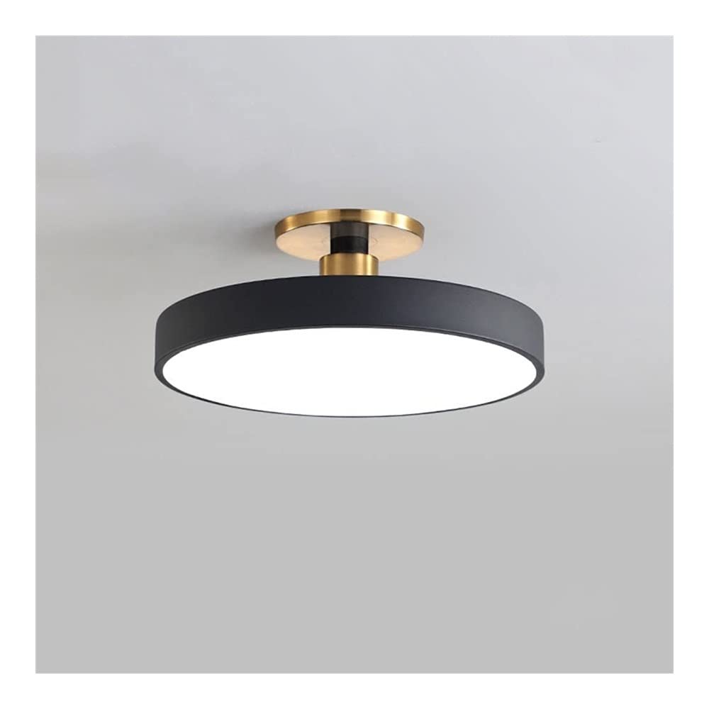 Ceiling Lighting Nordic Modern LED Ceiling Light Ultra-Thin Floor Ceiling Lamp 3-color Dimmable Semi Flush Mount Round Close to The Ceiling Light Fixture for Cloakroom Corridor Bedroom Kitchen ( Color