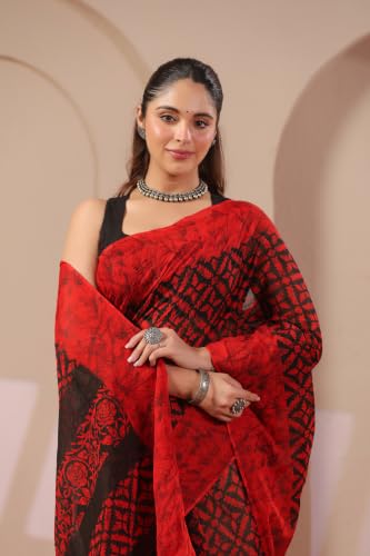 Image of TAMAIRA FASHION Mulmul Pure Cotton Saree For Woman Batik Printed |Office Wear Daily Wear Sarees For Women Without Blouse Piece(Available in 10 Colours)