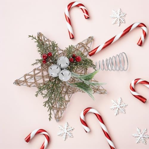 Adorno de estrella para Navidad de hierro resistente y reutilizable 7
