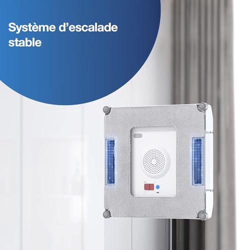 ECOVACS Winbot W1 PRO Robot laveur de vitres et fenêtres nettoyage intelligent Win Slam 3.0 puissance 2800 Pa détection automatique des bords antidérapant de nettoyant d'origine inclus - vue 2