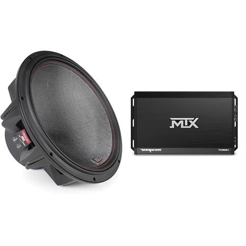 MTX Terminator 1000-Watt RMS 1? Mono Block Class D Amplifier and MTX Audio 7515-22 75-Series 15