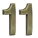 iMustech Mailbox Numbers, 2 pcs Solid Self-stick Number 1 for Mailbox, Door, Apartment, Hotel, 2-3/4 Inch, 3D Metal Brass