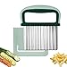 Fulenyi Taglierina per Piega a coltelli ondulati - Coltelli a Pieghe ondulati Tagliapatate | Tritatutto Ondulato in Acciaio Inox per Patate Carote Burro Lattuga Verdure Alimenti