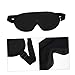 Ipetboom 1Pc Portable Eye Mask Breathable Black Blindfold for Travel and Napping Stylish Eye Cover for Men and Women Present for Friends and Family Eye Protection and Comfort