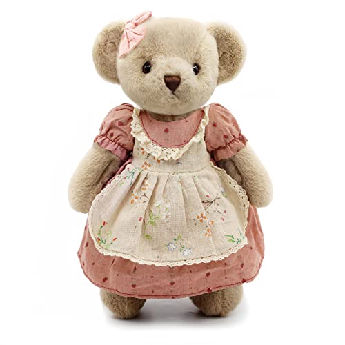 Suepcuddly Jointed Teddy Bear Stuffed Animals Small Soft Plush Toy With Cloth (Rose Red 13Inch) #TOP3