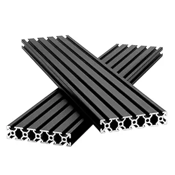 20100 T Slot Aluminum Extrusion for 3D Printer Parts and CNC DIY Black 500mmX2