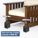 uxcell 4 inch Bed Risers with Adjustable Screw Clamp, 4Pcs Furniture Risers for Bed, Desk, Sofa, Table, Fit for Furniture Thickness 0.39-1.96