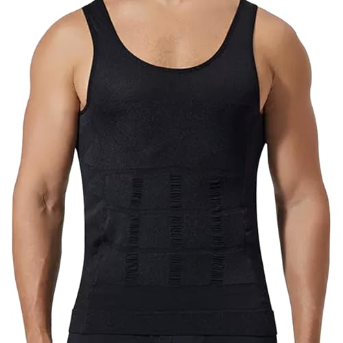 Men's Compression Shirt Shapewear Slimming Tank Top Abdomen Undershirt Slim Body Shaper Vest. - Main Image