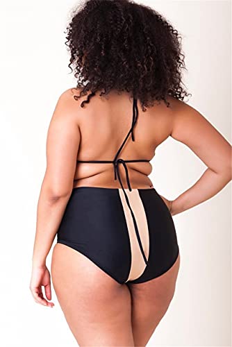 Maillot de bain grande taille masquant les rondeurs imprimé rétro - 4