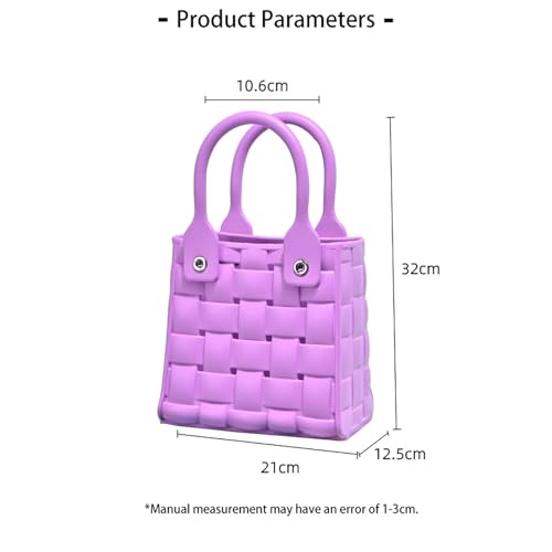 EURYNOME Mini Rubber Tote Bag EVA Beach Handbag Waterproof Open Beach Bag with Holes For DIY Travel2