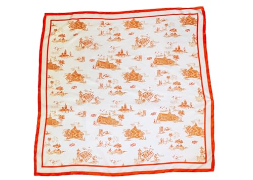 William & Lauren Women’s 100% Silk Oklahoma State University Toile Scarf – Officially Licensed Collegiate Accessory