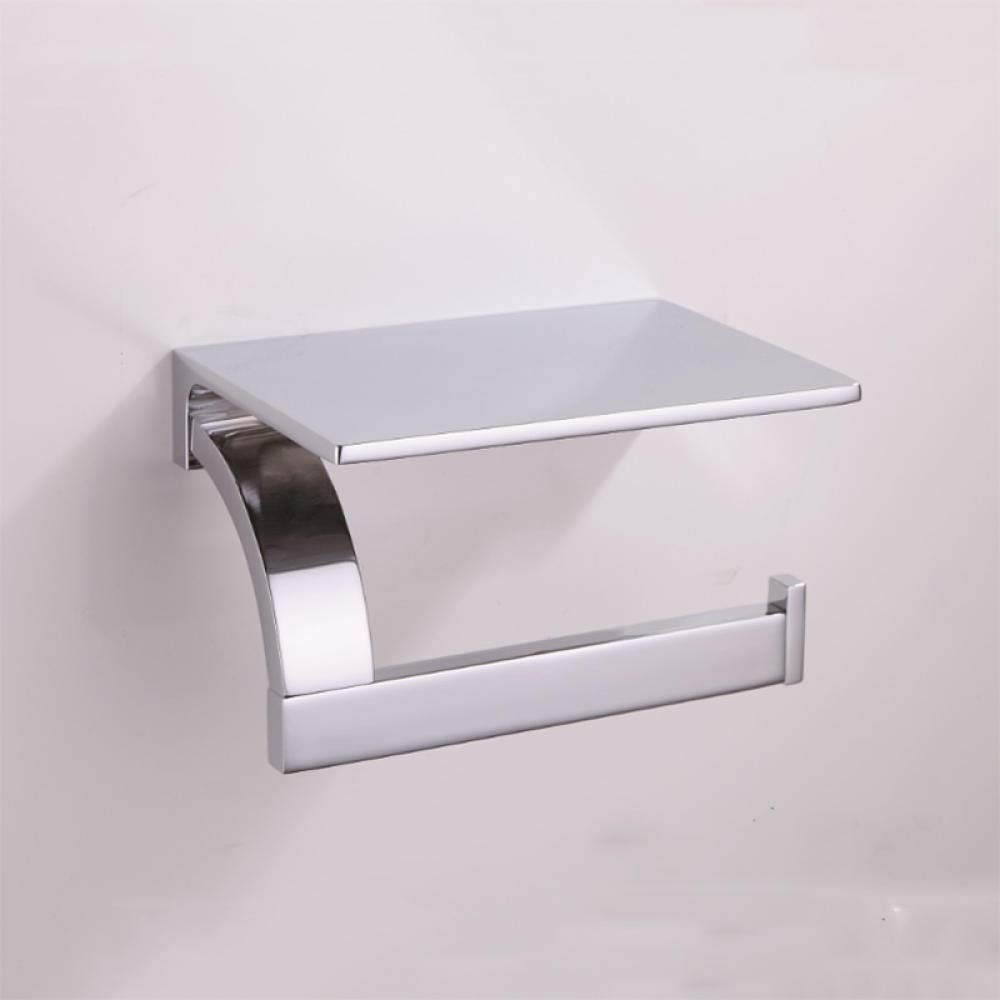 Portarotolo Chrome Supporto di Carta igienica Muro Antico fissato al Gancio in Ottone Nero WC Bagno Tessuto del Rullo Rack con Il Supporto del Telefono Vintage-Nero Portarotolo Carta