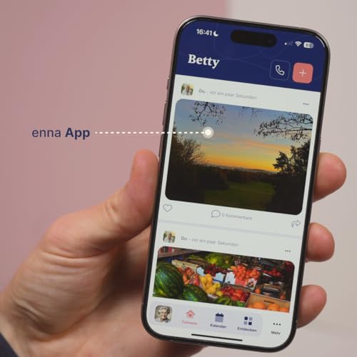 enna Dock inkl. 5 Starter-Karten - Tablet für Senioren, einfache Bedienung mit Karten, Videoanrufe mit Oma und Opa, Fotos senden, Fotoalben erstellen, 30 Tage kostenlos