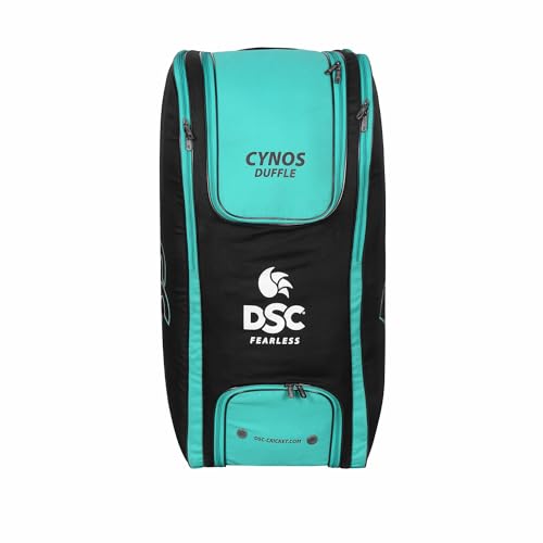 Image of DSC Cynos Duffle Cricket Kit Bag with Wheels - Large Capacity Sports Equipment Travel Bag for Professional Players