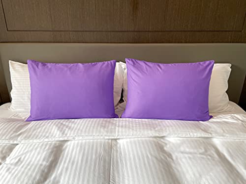 Image of Soft Pillow Covers - Egyptian Cotton 600 Thread Count Set of 2 Pillow Cover Set Envelope Closure Hotel Quality Pillowcase