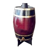 El barril de roble de 100 litros en el caballete está fabricado íntegramente a mano. Las propiedades curativas del roble promueven la salud y longevidad.