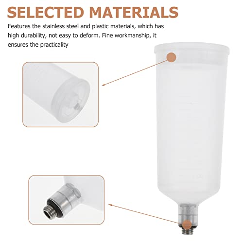 Image of Plastic Containers Plastic Containers ers PCS Spray Airbrush Pigment Cup air Spray Paint Cup Refillable Airbrush Paint