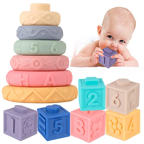 Image of Lemostaar 6pc Sensory Balls for Baby - Textured Multi Ball Set for Babies & Toddlers, Squeezy Tactile Sensory Toys with Stacking Cup, Montessori Infant Baby Toys