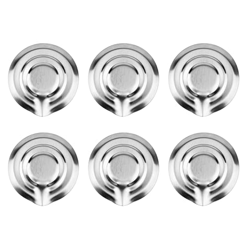 Pot Minder Stainless Steel 6 Pcs - Pot Watcher-Control Disc to Safeguard Cooking in Kitchen - Pot Boil Over Preventer Pasta, Soups and Milk