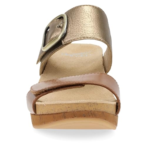 Dansko Shannon Slip-On Wedge Sandal for Women – Cork/EVA Wedge with Arch Support –Fully Adjustable Straps–Versatile Casual to Dressy Footwear4