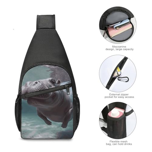 Bolso Sling para Hombre y Mujer, Mochila Pequeña Cruzada miniatura 4